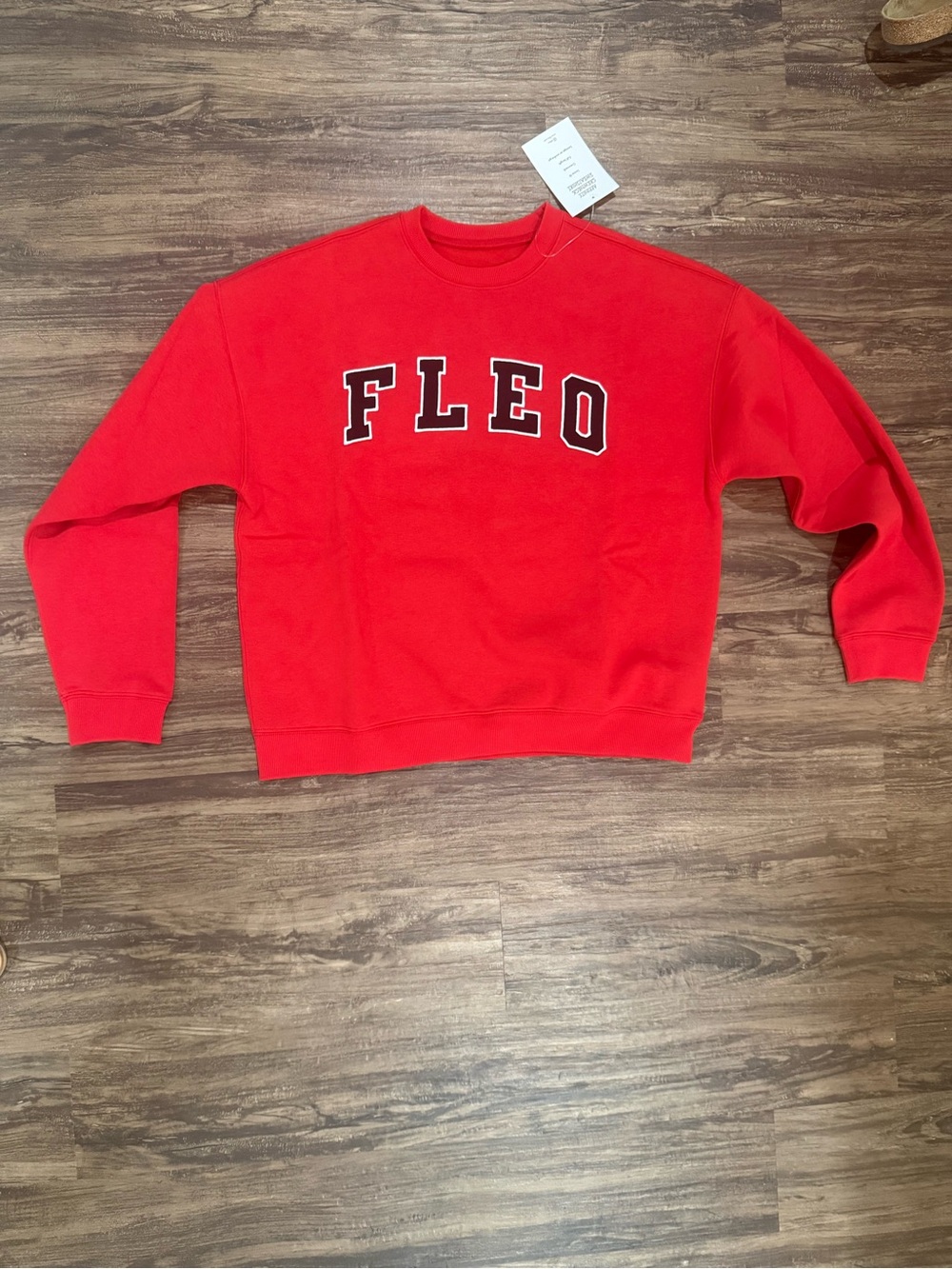 FLEO Red Logo Crewneck Sweatshirt - NWT